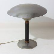 Italian desk / table mushroom lamp in brushed metal, 1950s