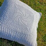Retro crochet cushion