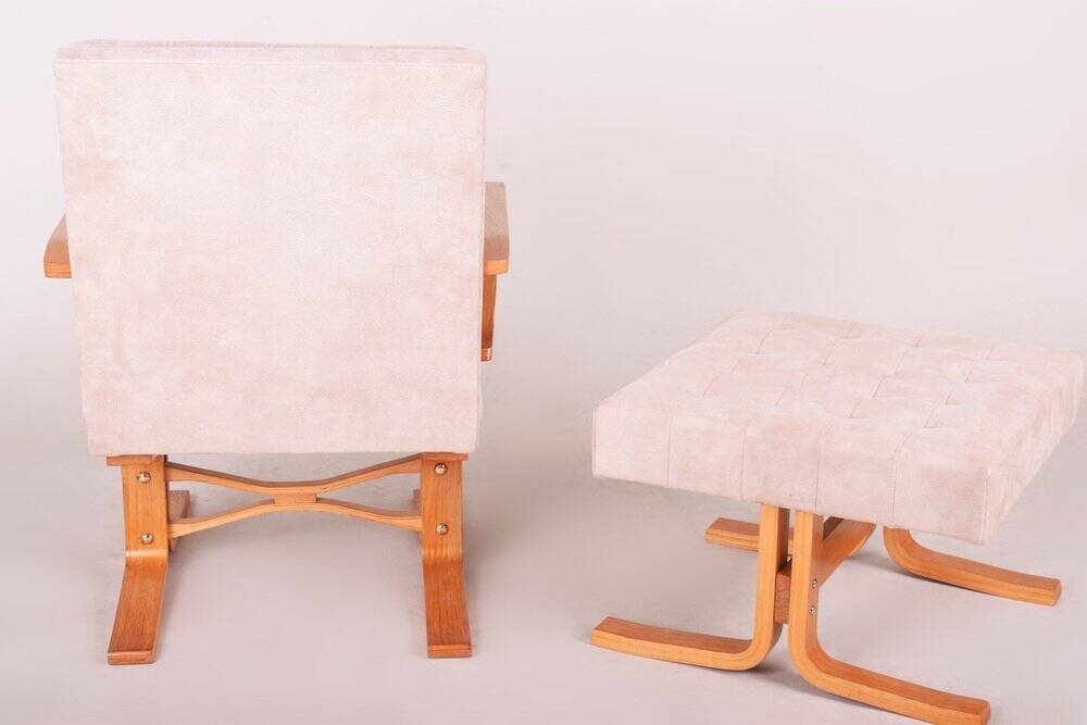 Set of Mid-Century Lounge Set in Oak, 1960s