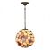 Lampe à suspension ronde Tiffany avec papillons