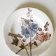 Old polychrome plate Trémières