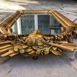 Gilded wooden mirror Regency style 54 x 95 cm