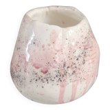 Small handmade ceramic pot signed