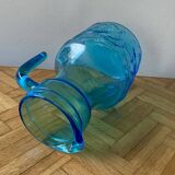 Vintage lemonade service in blue glass - Vemam - made in Italy