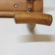 Double Patère bistrot Porte Manteau en bois courbé début XXème
