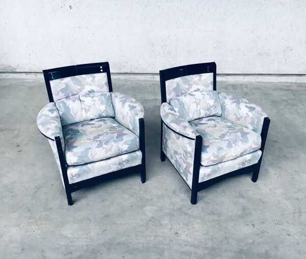 Set of Galaxy Peggy Low Armchairs Set by Umberto Asnago for Giorgetti, Italy, 1990s