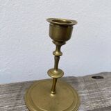 Small 19th century gilded brass candlestick
