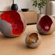 3 vases sculpture grès noir 1960/70