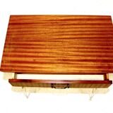 Table de chevet en acajou et en métal, Suède, 1950