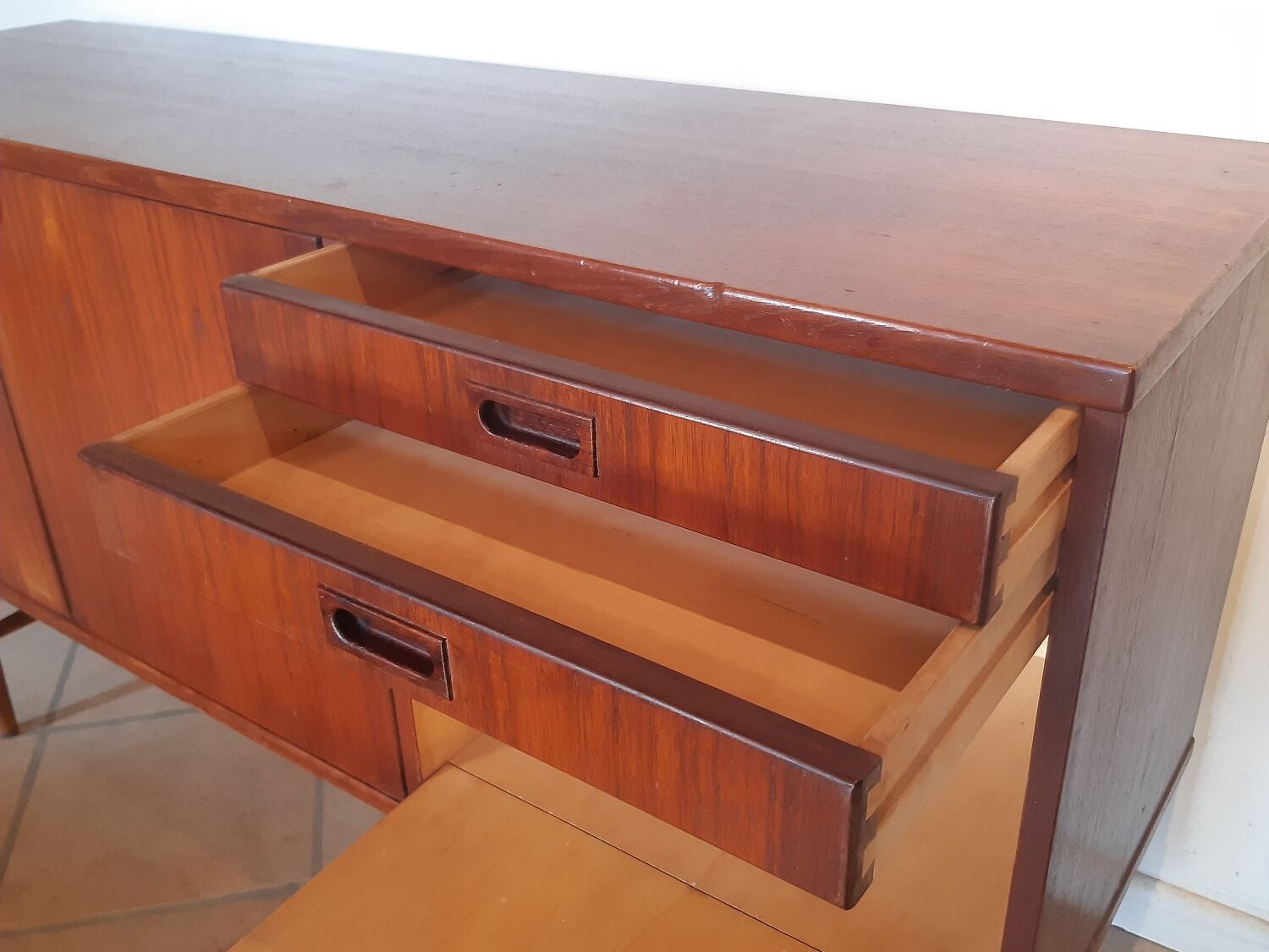 Scandinavian vintage sideboard 3 doors 2 drawers