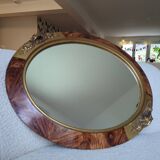Miroir ovale art déco des années 30