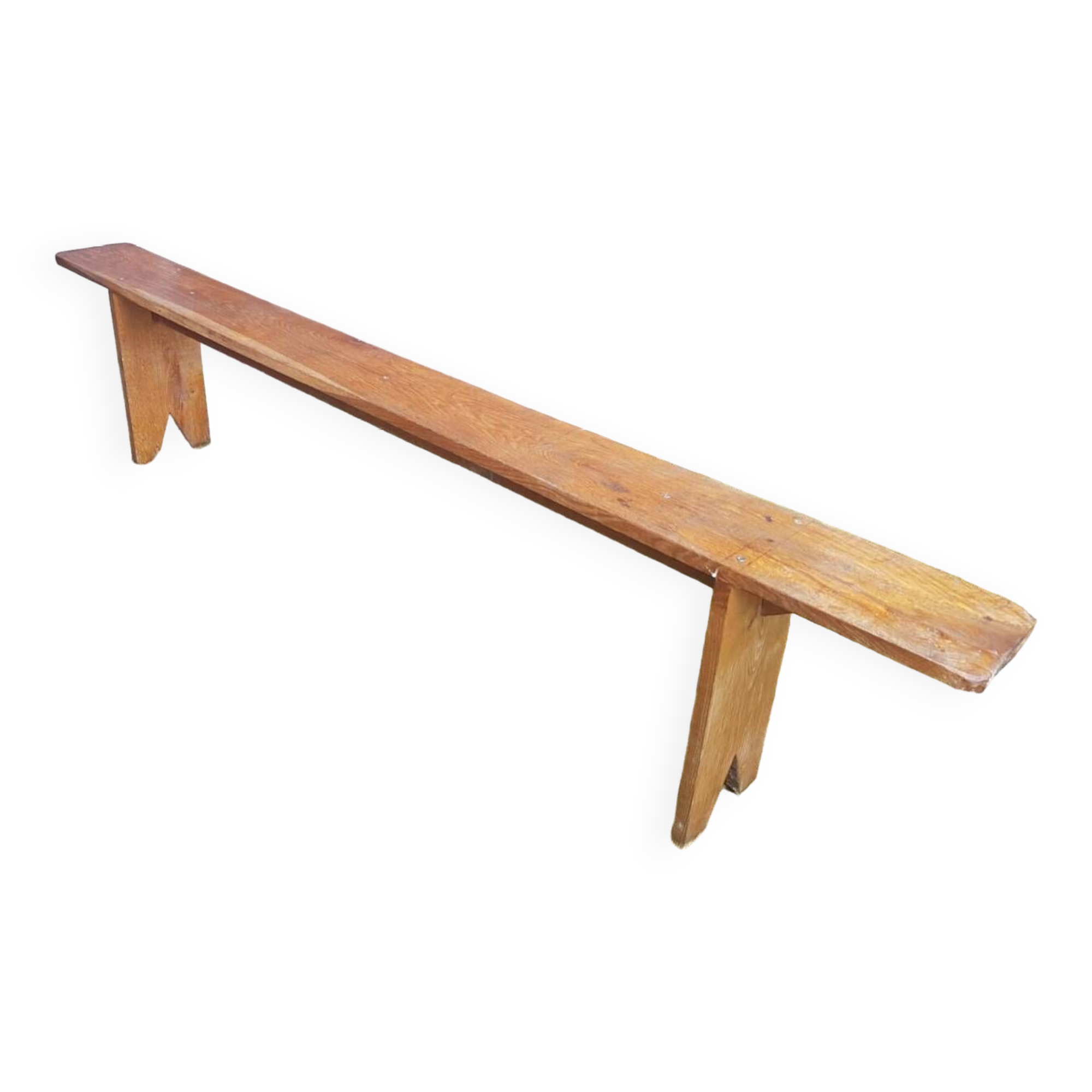 Old vintage solid wood bench