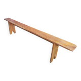 Ancien banc en bois massif vintage
