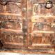 Old antique Indian door from Rajasthan made of old teak wood - functional