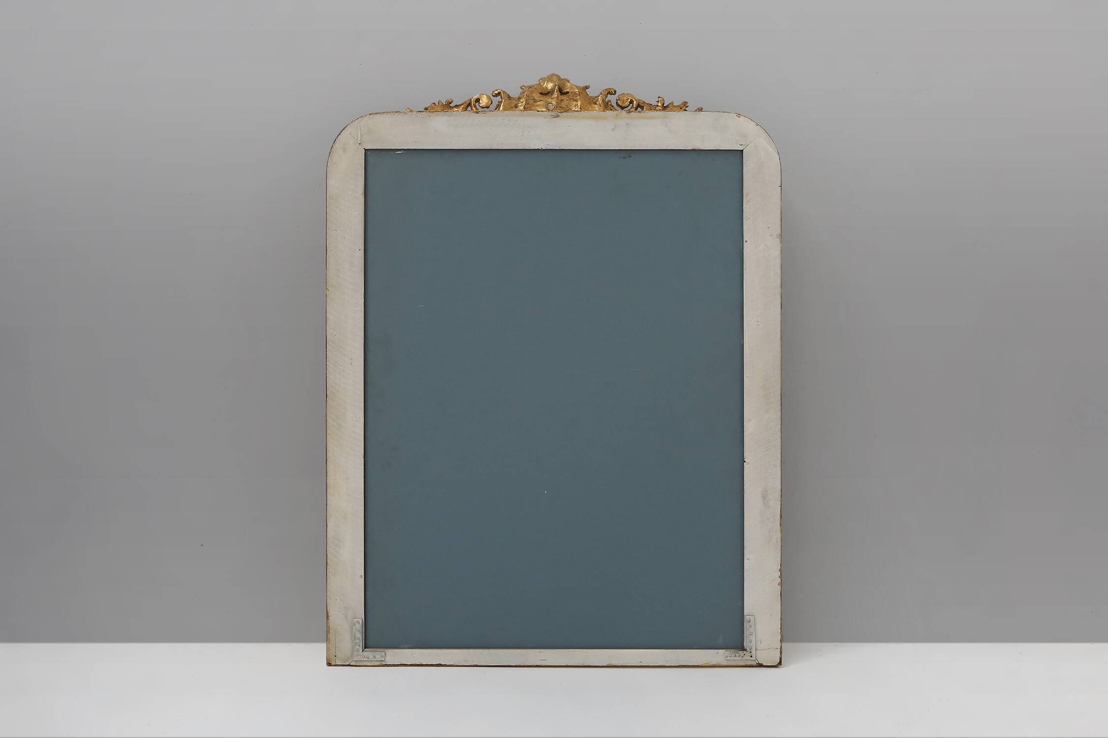 Large French antique gilt wooden chimney mirror, ca 1890