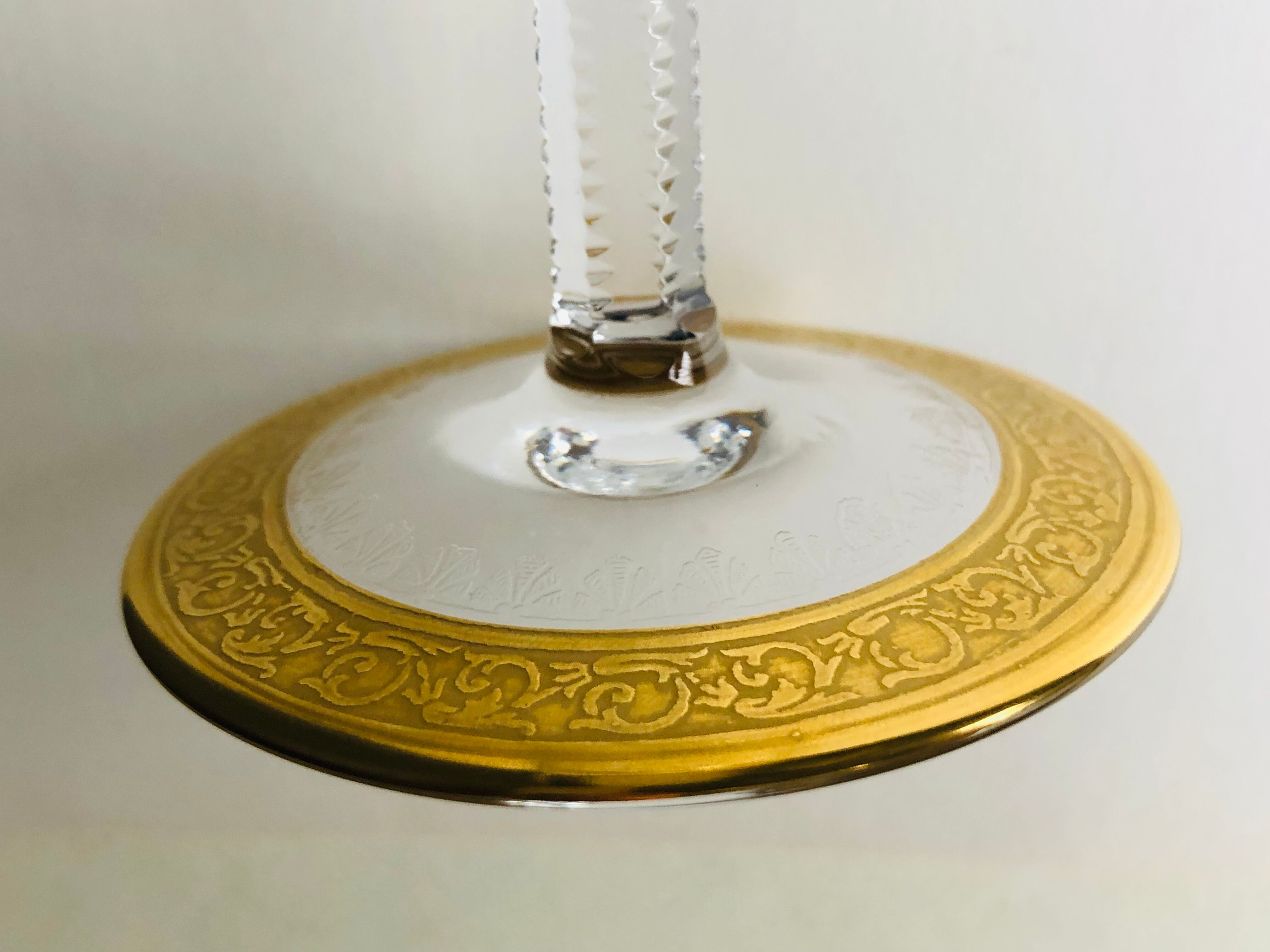 Set of 6 crystal water glasses from saint louis model thistle