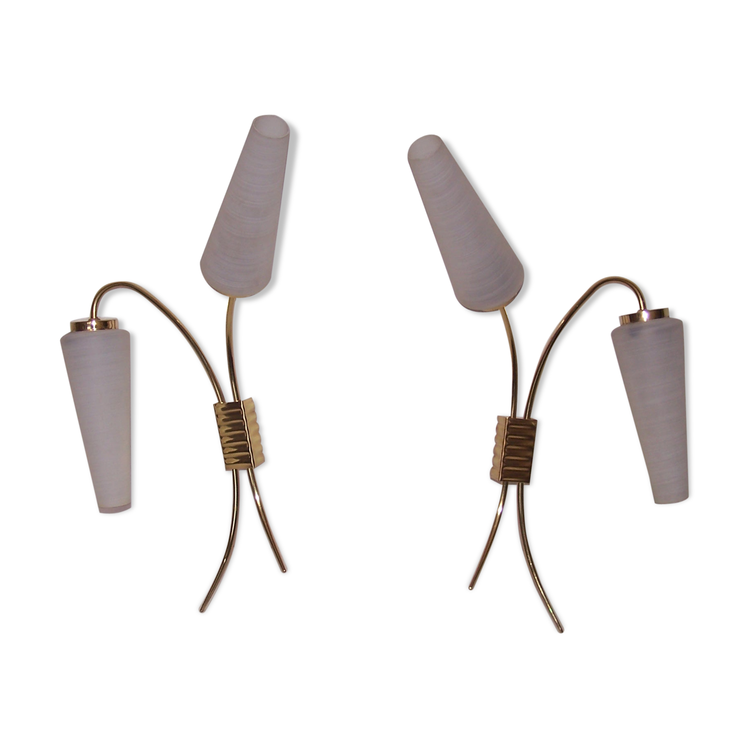 Pair of double wall lights - 50's