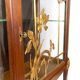 Art Nouveau display case, bronzes and carved wood on a floral theme, circa 1900
