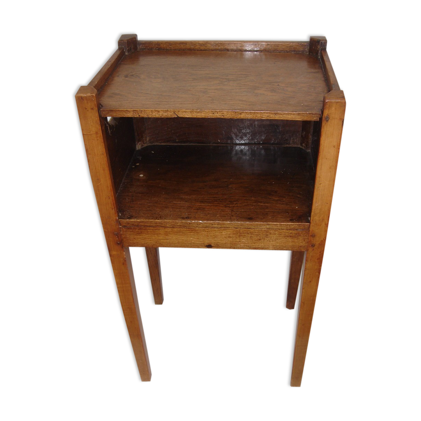 Table d'appoint, chêne avec tiroir secret, 1950