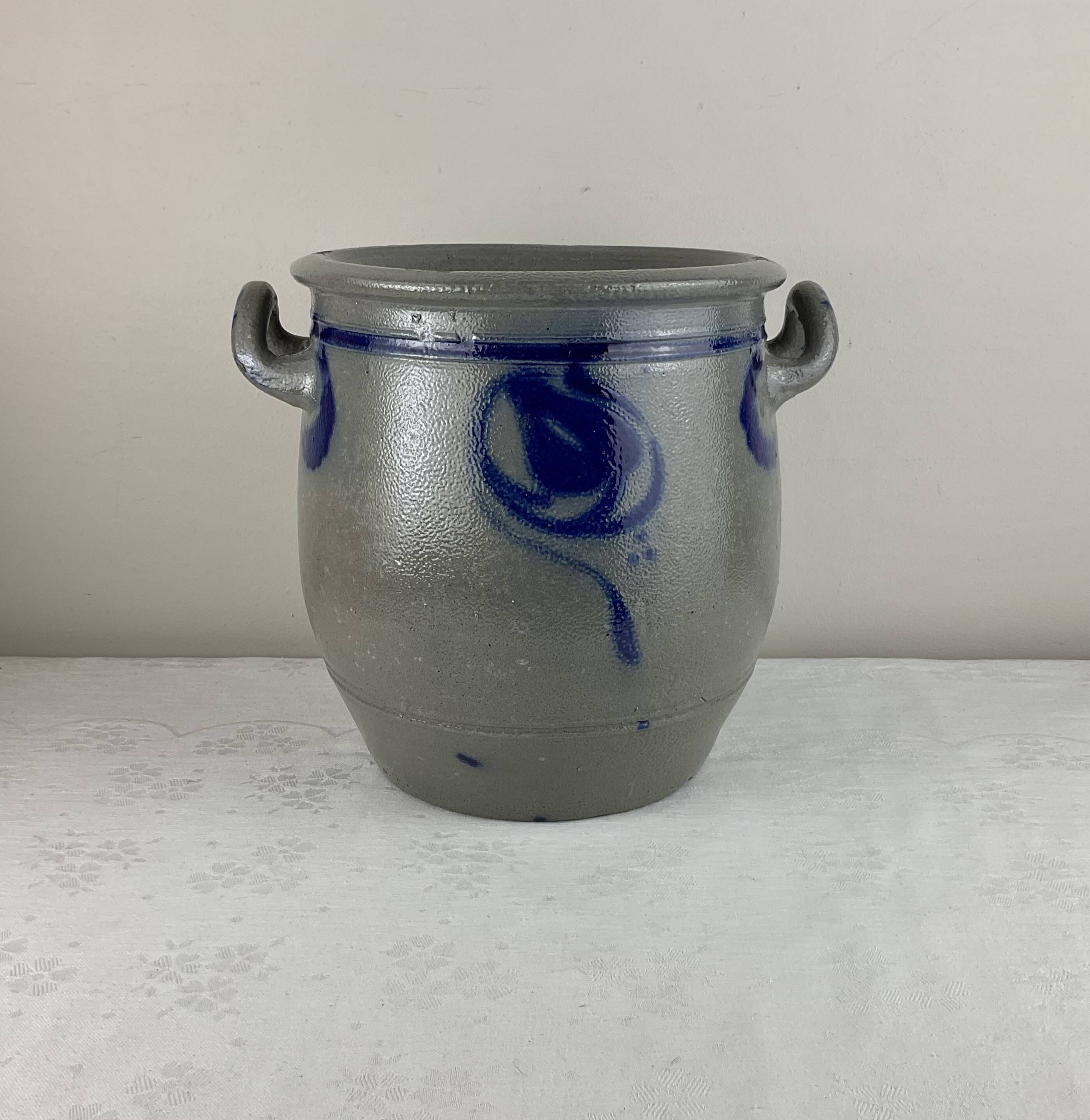 Very old Alsace stoneware storage jar