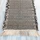 Zanafi Runner Rug, handmade Moroccan rug, flat Berber wool runner, geometric rug.