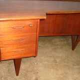 Peter Lovig Nielsen's Scandinavian teak boomerang desk from the 60s