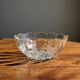 Small vintage Arcoroc Codec glass salad bowl with stylized petal patterns