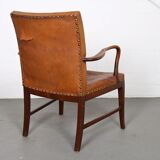 Vintage leather armchair of Danish design