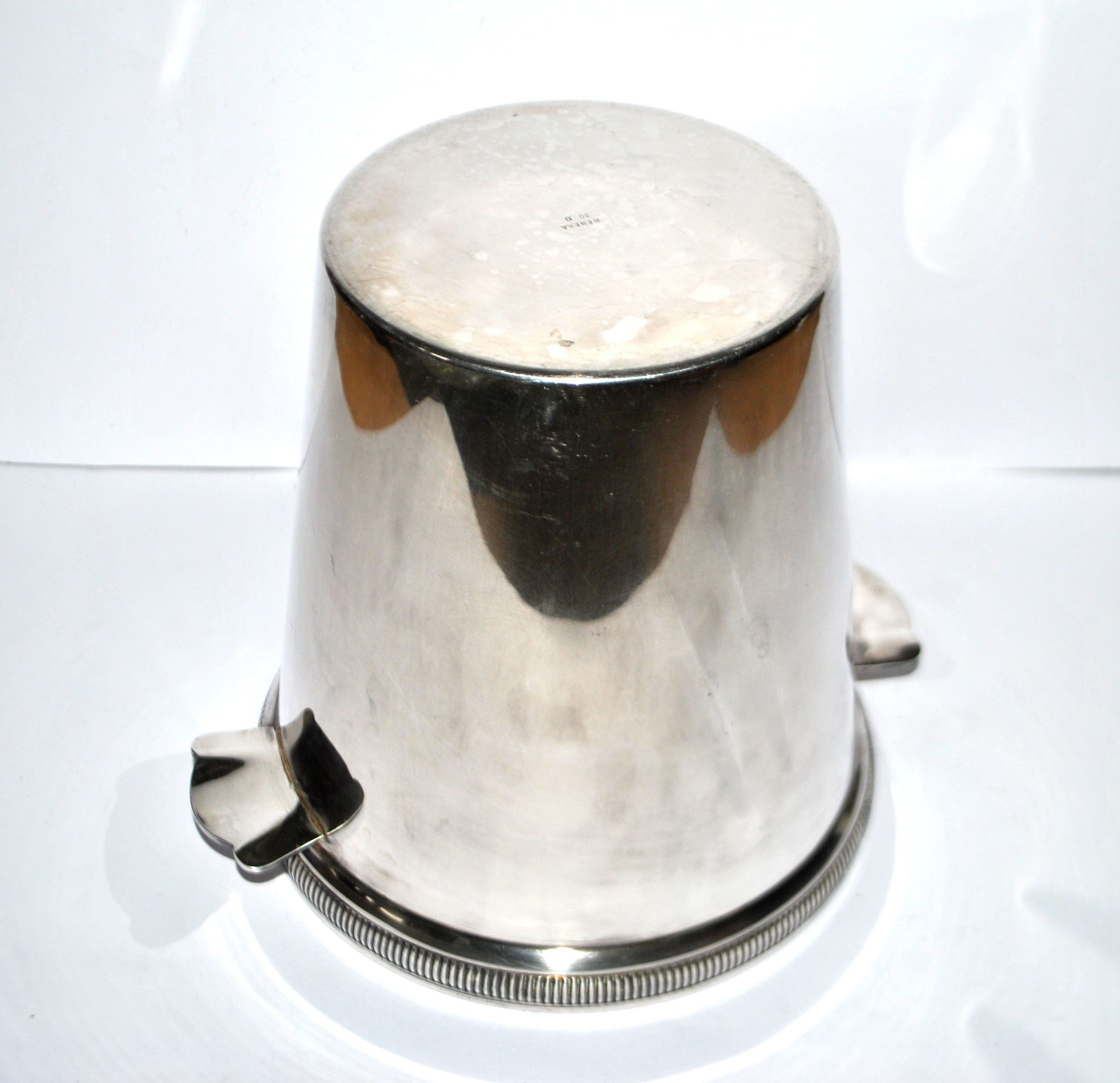 Vintage silver-plated metal champagne cooler by Reneka