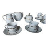Coffee service and dessert 29 pieces porcelain Bernardaud