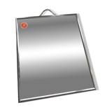 Vintage barber mirror, with chain, Combastel, made in France