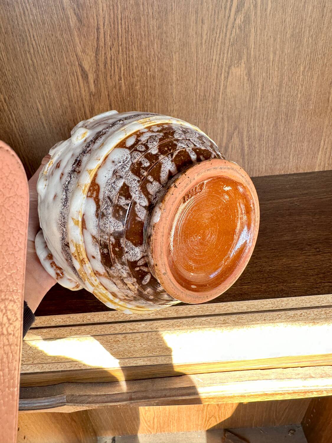 Terracotta amphora vase