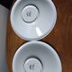Set of two deep plates, Badonviller Aurore earthenware.