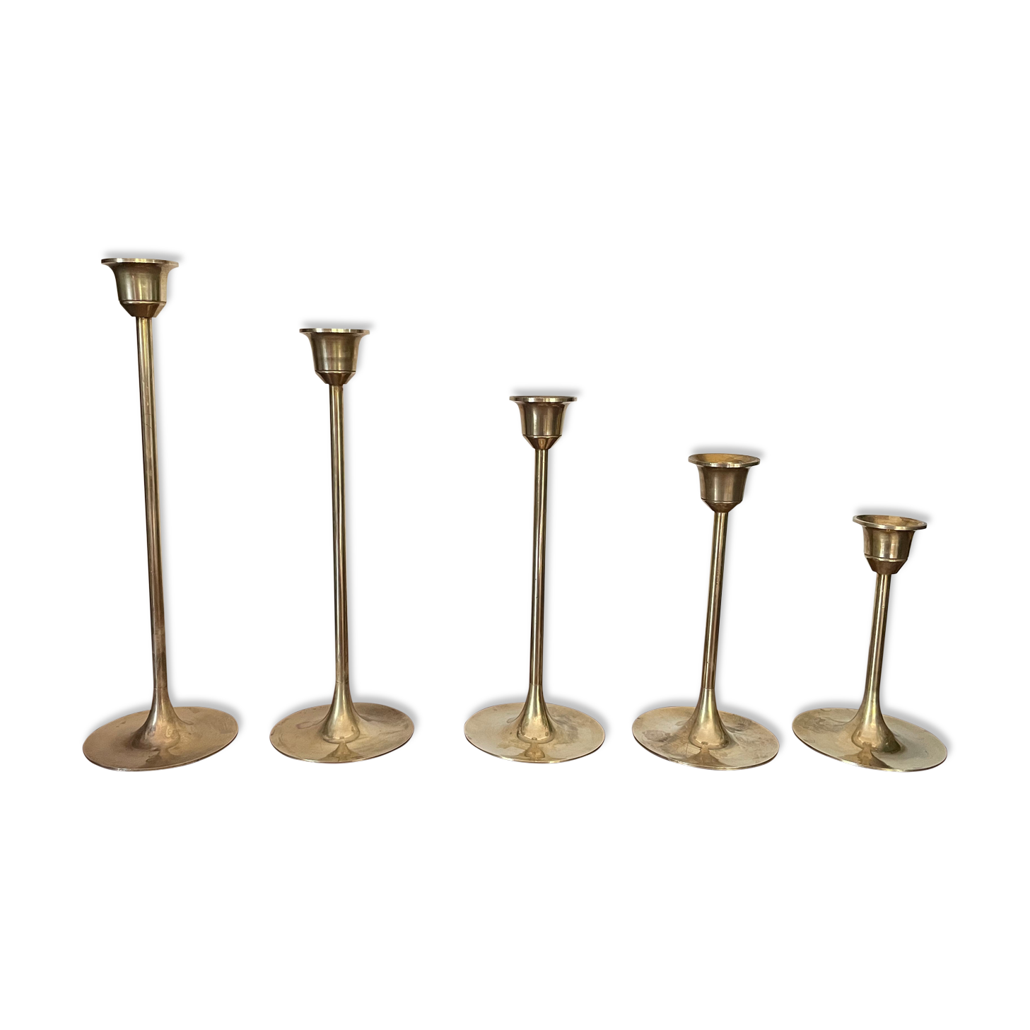Suite de 5 bougeoirs danois années 50