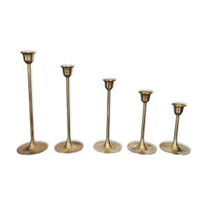 Suite de 5 bougeoirs danois années