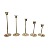Suite of 5 Danish candle holders 50s