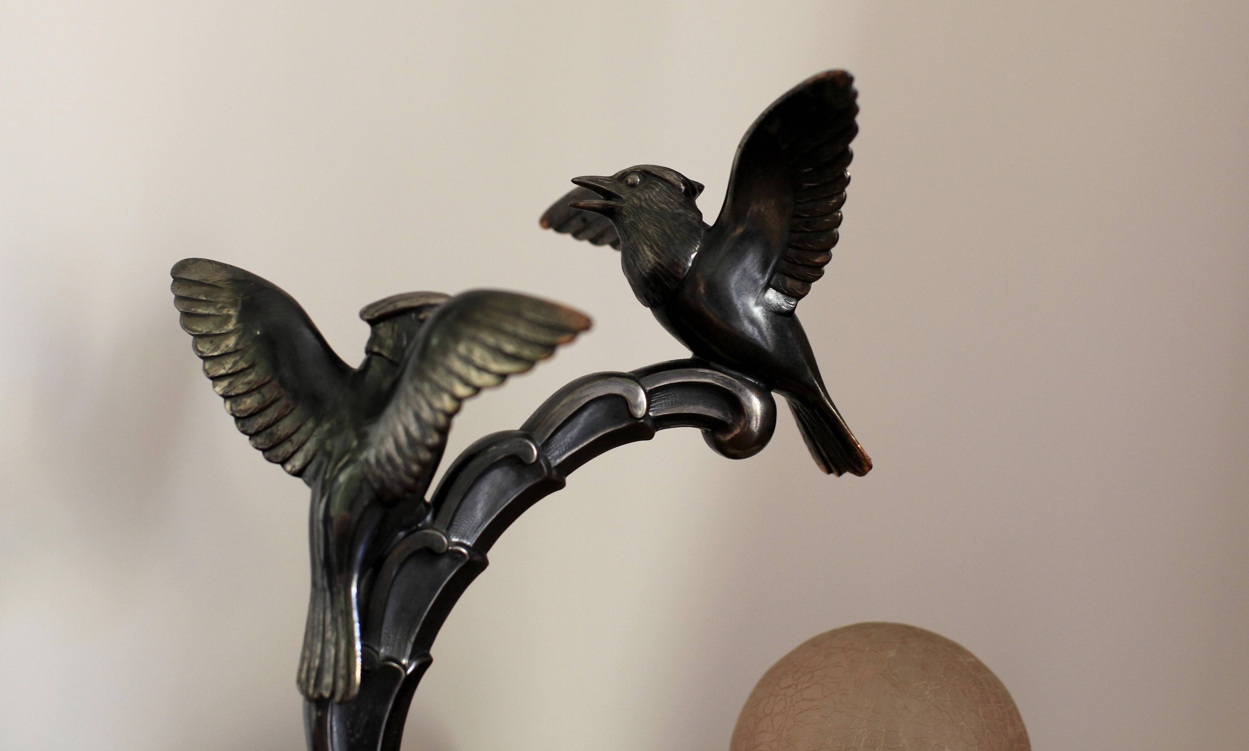 Art-deco lamp Opaline pink Large format