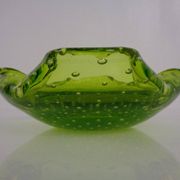 Green Sommerso Murano Glass Ashtray, Italy, 1960s