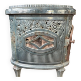 Art Deco enamelled cast iron stove Deville Le Non Pareil circa 1930