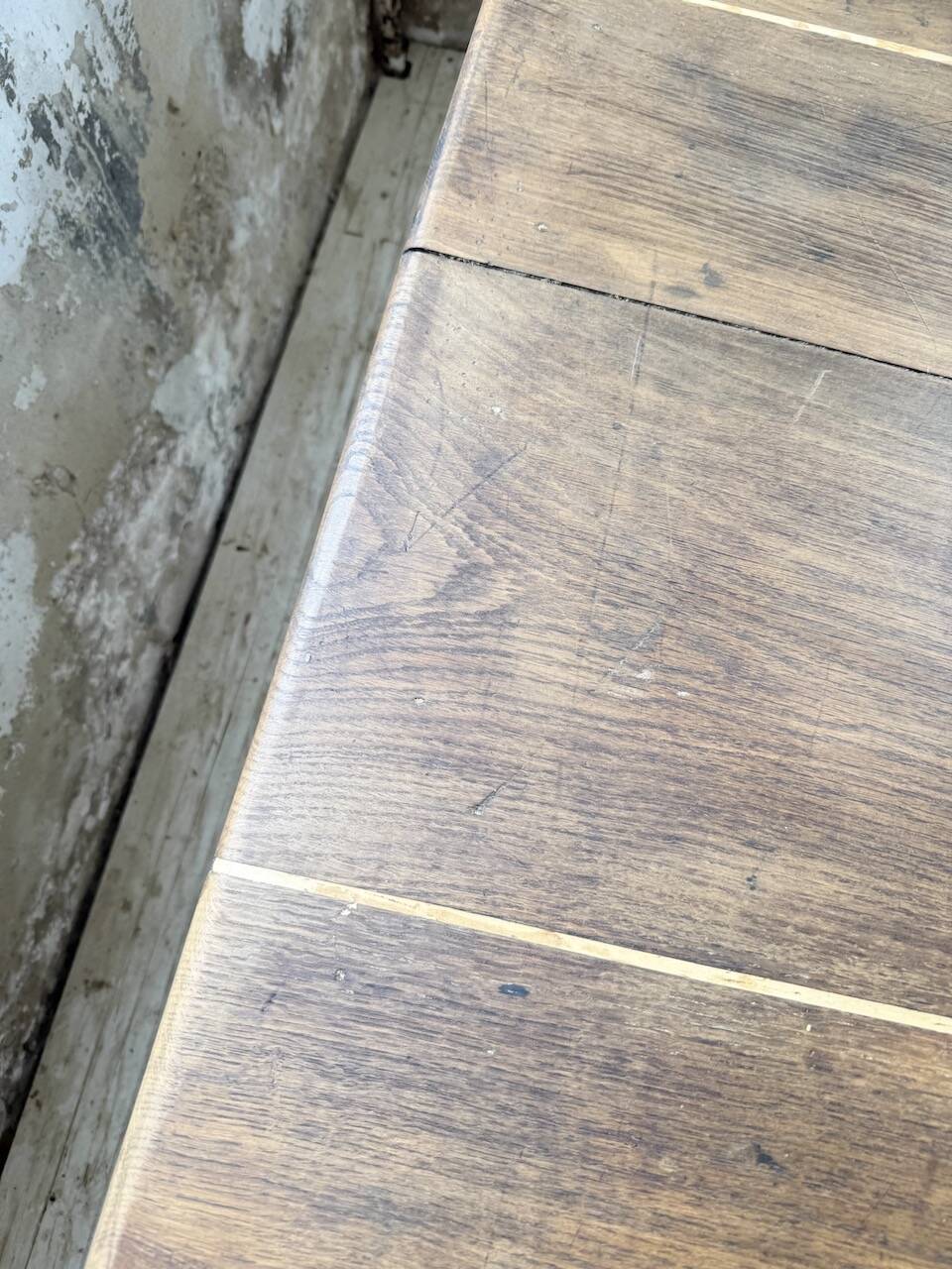 Large “square” oak farmhouse table 1950