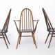 Set of 6 Ercol Quaker Windsor Dining Chairs | 1960s British Mid-Century Mod