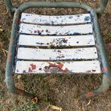 4 mismatched chairs Tolix brasserie bistro terrace French bistro 60s