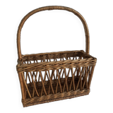 Bottle holder, woven wicker