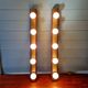 Set of three wall sconces in solid brass, 1970s-80s.