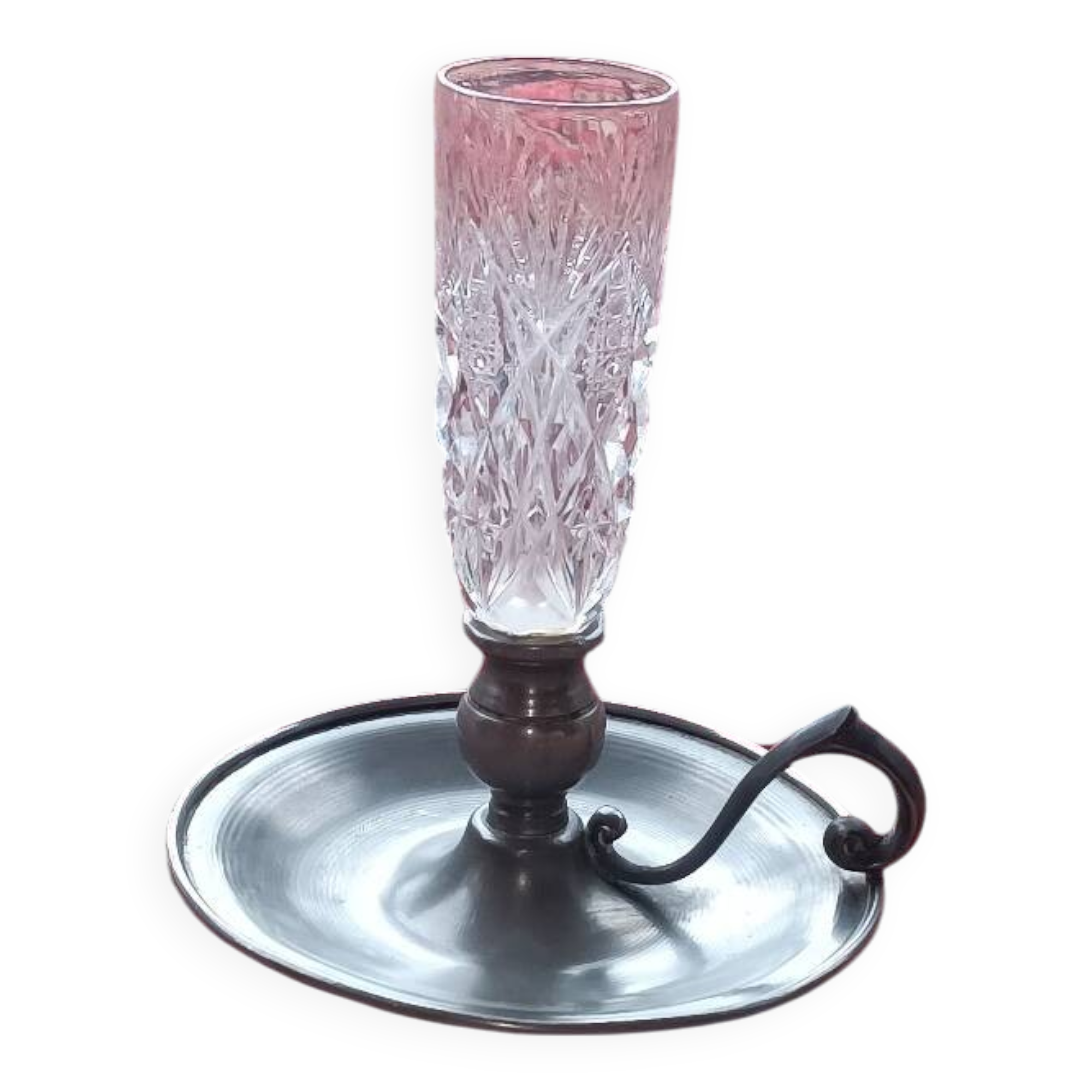 Saint Louis crystal candlestick, Florence model