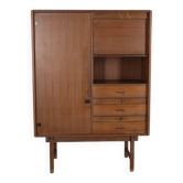 Buffet haut en bois design Barovero, années 60