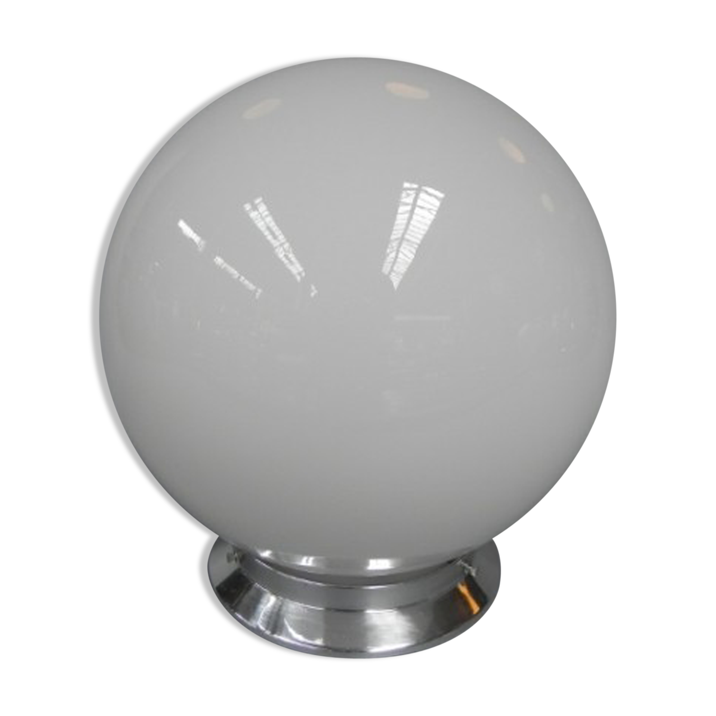 Art deco ceiling light white glass ball