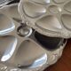 Set of 6 vintage silver plated oyster plates, classic style