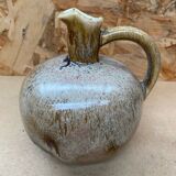 Antique glazed ceramic ball pitcher vintage drippings
