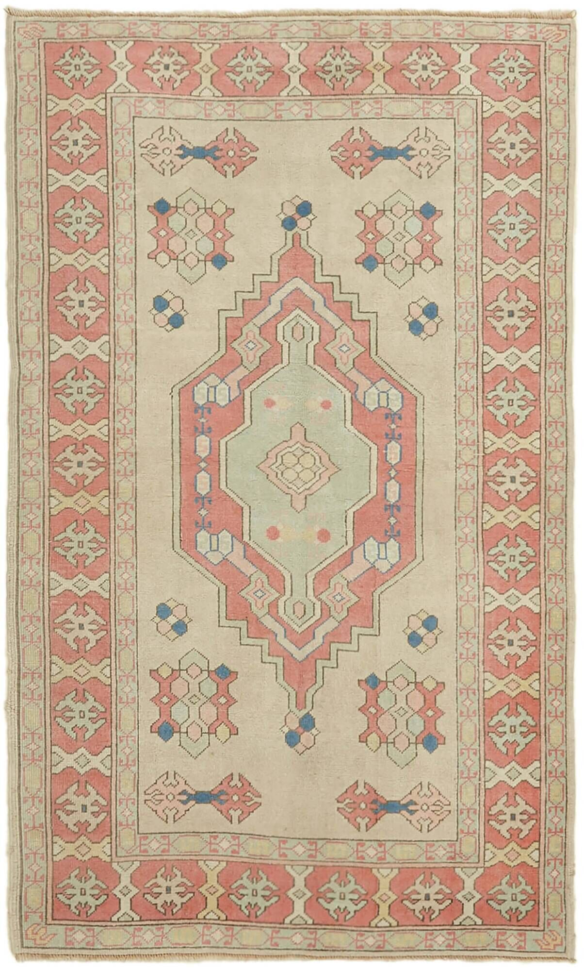Turkish Vintage Anatolian Rug 139 cm x 226 cm